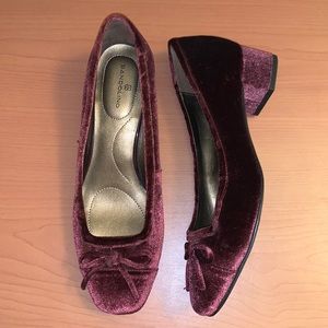 Velvet Burgundy Heels